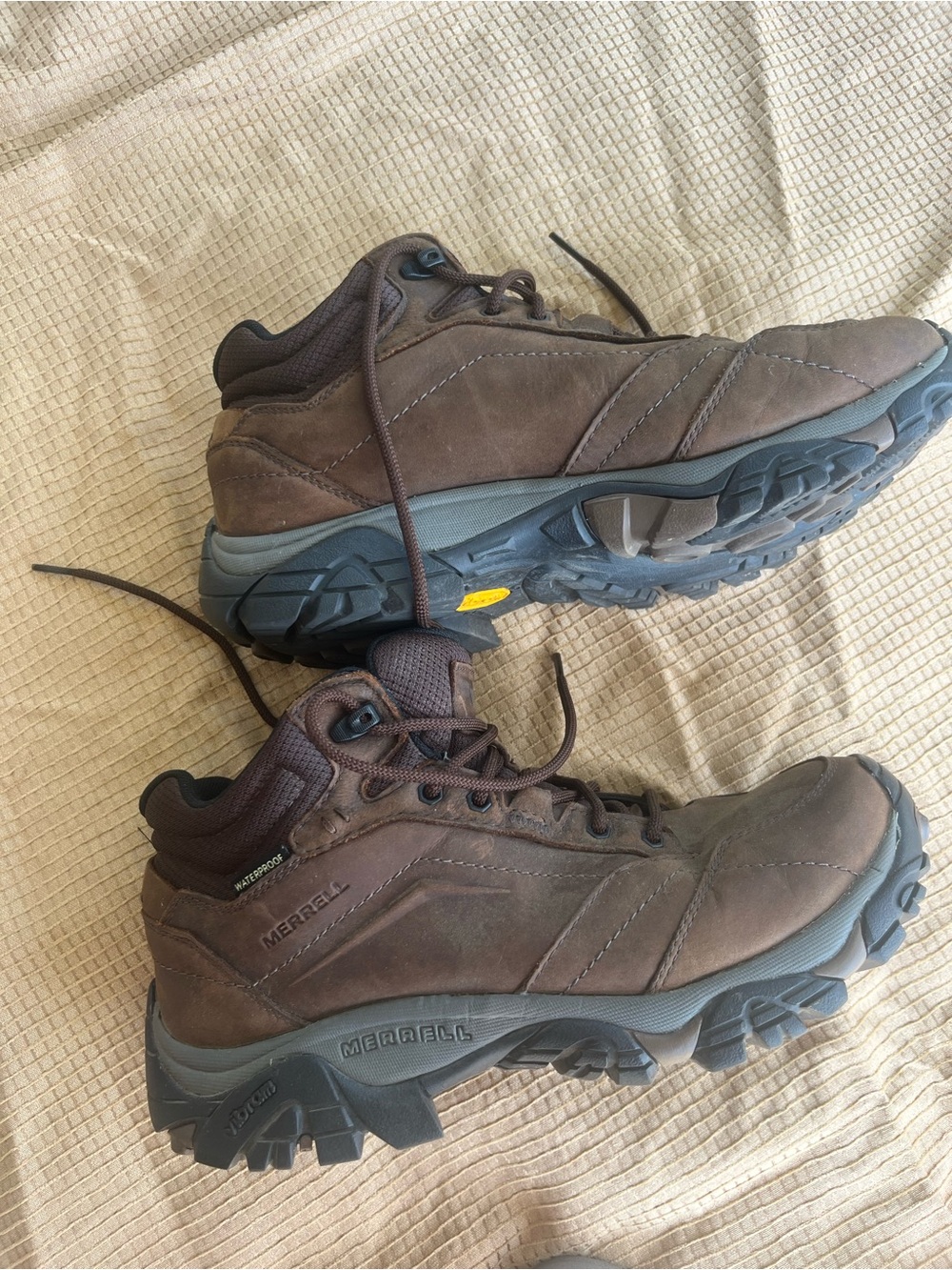 Merrell Moab Adventure Mid Waterproof Boots Dark Brown Mens 9W